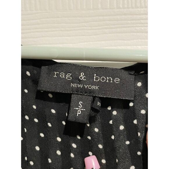 Rag & Bone Classic Fit Brandy Viscose Gauzey Sheer Pleated Longsleeve Top Blouse - Picture 5 of 13